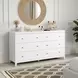 Dana Smooth White 6 Drawer Dresser