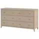 Dana Antique Taupe 6 Drawer Dresser