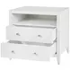 Dana Smooth White 2 Drawers Nightstand