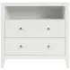 Dana Smooth White 2 Drawers Nightstand