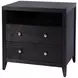 Dana Antique Coffee 2 Drawers Nightstand with Top Shelf