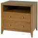Dana Natural 2 Drawers Nightstand with Top Shelf