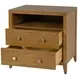 Dana Natural 2 Drawers Nightstand with Top Shelf