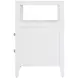 Dana Smooth White 2 Drawers Nightstand with Top Shelf