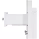 Dana Smooth White 2 Drawers Nightstand with Top Shelf