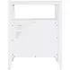 Dana Smooth White 2 Drawers Nightstand with Top Shelf