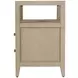 Dana Antique Taupe 2 Drawers Nightstand with Top Shelf