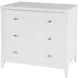 Dana Smooth White 3 Drawers Chest