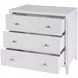 Dana Smooth White 3 Drawers Chest