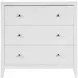 Dana Smooth White 3 Drawers Chest
