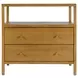 Mendel Light Oak 2 Drawer Open Nightstand