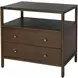 Mendel Walnut 2 Drawers Nightstand