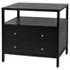 Mendel Black 2 Drawer Open 28" Nightstand
