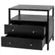Mendel Black 2 Drawer Open 28" Nightstand