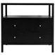 Mendel Black 2 Drawer Open 28" Nightstand