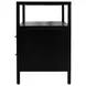 Mendel Black 2 Drawer Open 28" Nightstand