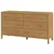 Mendel Light Oak 6 Drawer Dresser