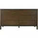Mendel Walnut 6 Drawers Dresser