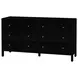 Mendel Black 6 Drawer Dresser