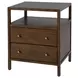 Mendel Walnut 2 Drawer Open Nightstand
