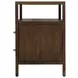 Mendel Walnut 2 Drawer Open Nightstand
