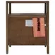 Mendel Walnut 2 Drawer Open Nightstand