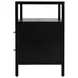 Mendel Black 2 Drawer Open Nightstand