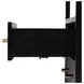 Mendel Black 2 Drawer Open Nightstand