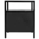 Mendel Black 2 Drawer Open Nightstand