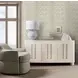 Melange White 3 Door Credenza