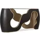 Melange Black and Gold 64" Glass Top Console Table