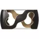 Melange Black and Gold 64" Glass Top Console Table
