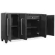 Melange Black 4 Door Credenza