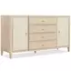 Melange Beige Upholstered Panel Bedroom Set