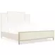 Melange Beige Upholstered Queen Panel Bed