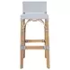 Serienna White and Gray Bar Stool