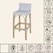 Serienna White and Gray Bar Stool