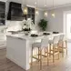 Serienna White and Gray Bar Stool