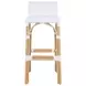 Serienna Smooth White Bar Stool