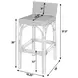 Serienna Gray and White Bar Stool