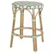 Ballito French White and Green Counter Height Stool