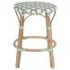 Ballito French White and Green Counter Height Stool