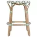 Ballito French White and Green Counter Height Stool