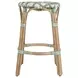 Ballito French White and Green Counter Height Stool