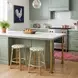 Ballito French White and Green Counter Height Stool