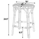 Ballito French White and Green Counter Height Stool