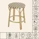Ballito French Yellow and Brown Counter Height Stool