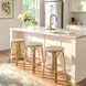 Ballito French Yellow and Brown Counter Height Stool