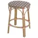 Ballito French Orange and Brown Counter Height Stool