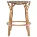 Ballito French Orange and Brown Counter Height Stool